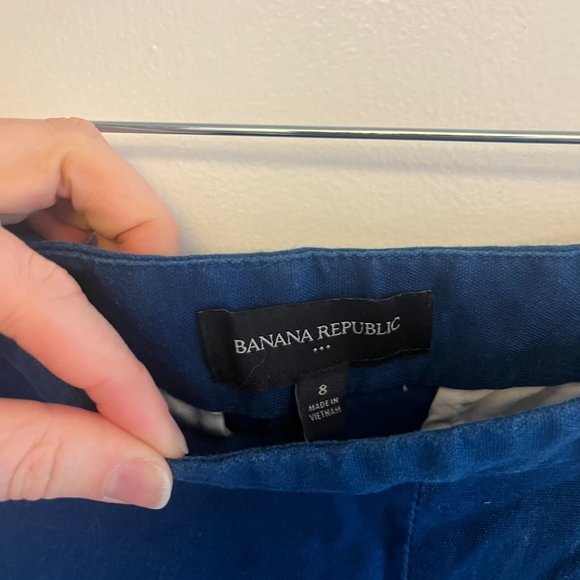 Banana Republic - Twill Sailor Shorts - Navy - Size 8 - Picture 3 of 4